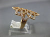 ESTATE LARGE .80CT DIAMOND 14KT ROSE GOLD CLASSIC OPEN FILIGREE FLOWER FUN RING