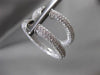 ESTATE MASSIVE 13.13CT DIAMOND 18KT WHITE GOLD OVAL DOUBLE SIDED HOOP EARRINGS