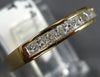 ESTATE .46CT DIAMOND 14KT YELLOW GOLD 3D PRINCESS CUT ANNIVERSARY RING #15774