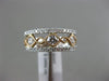 ESTATE WIDE .87CT DIAMOND 18KT WHITE & ROSE GOLD 3/4TH ETERNITY ANNIVERSARY RING