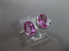 ANTIQUE LARGE 2.04CT DIAMOND & PINK SAPPHIRE 14KT WHITE GOLD TENSION RING #19113