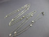 ESTATE EXTRA LARGE 1.30CT DIAMOND 14KT WHITE GOLD 15 STONE BY THE YARD NECKLACE