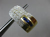 ESTATE EXTRA LARGE 2.69CT DIAMOND & SAPPHIRE 14KT GOLD UMBRELLA CLIP ON EARRINGS