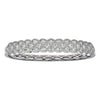 ESTATE 3.22CT DIAMOND 18KT WHITE GOLD ETOILE ROUND SEMI ETERNITY BANGLE BRACELET