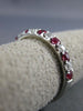ESTATE .65CT DIAMOND & AAA RUBY 14KT WHITE GOLD 3D COMFORT FIT ANNIVERSARY RING