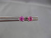 ESTATE .45CT AAA ROUND PINK SAPPHIRE 14K WHITE GOLD 4 PRONG STUD EARRINGS #17299