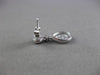 ESTATE .69CT ROUND DIAMOND 14KT WHITE GOLD PEAR SHAPE HALO CLUSTER DROP EARRINGS