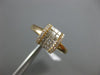 ESTATE WIDE .38CT ROUND & PRINCESS DIAMOND 14KT ROSE GOLD 3D SQUARE FUN RING