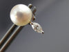 ESTATE .30CT DIAMOND & AAA SOUTH SEA PEARL 18KT WHITE GOLD 3D EARRINGS #12125