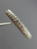 ESTATE .90CT DIAMOND 14KT WHITE GOLD CLASSIC 3 ROW PAVE ANNIVERSARY RING #21788