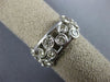 ESTATE WIDE 1.08CT DIAMOND 14KT WHITE GOLD BEZEL ETOILE WEDDING ANNIVERSARY RING
