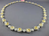 ESTATE GIA 25.1CT WHITE & FANCY YELLOW DIAMOND 18KT TWO TONE GOLD LOVE NECKLACE