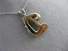 .30CT ROUND DIAMOND 14K TWO TONE GOLD CLASSIC SCRIPT "D" INITIAL PENDANT #20642