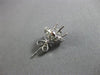 ESTATE .30CT DIAMOND 18K WHITE GOLD 3D SQUARE JACKET SEMI MOUNT STUD EARRINGS