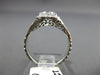 ANTIQUE .40CT DIAMOND 18KT WHITE GOLD SOLITAIRE FILIGREE ENGAGEMENT RING #21614