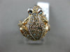 ESTATE LARGE 1.20CT DIAMOND & AAA RUBY 18KT ROSE GOLD 3D ETOILE HAPPY FROG RING