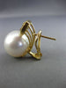 LARGE .60CT DIAMOND & AAA SOUTH SEA PEARL 18KT YELLOW GOLD HALO CLIP ON EARRINGS