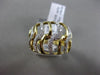 ESTATE .46CT DIAMOND 18KT WHITE & YELLOW GOLD 3D INTERWOVEN HANDCRAFTED FUN RING