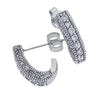 ESTATE .51CT DIAMOND 14KT WHITE GOLD FILIGREE MILGRAIN UMBRELLA HANGING EARRINGS