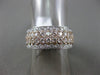 ESTATE WIDE 1.79CT 18KT WHITE & ROSE GOLD 3D MULTI ROW ZIG ZAG ANNIVERSARY RING