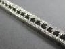 ESTATE WIDE 1.62CT DIAMOND 14KT WHITE GOLD CLASSIC 3 ROW ETOILE TENNIS BRACELET