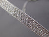 ESTATE .90CT ROUND DIAMOND 14KT WHITE GOLD 3D PAVE 3 ROW MILGRAIN BAR BRACELET