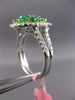 LARGE 1.63CT DIAMOND & AAA EMERALD 18K TWO TONE GOLD PEAR SHAPE CRISS CROSS RING