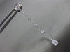 ESTATE .18CT DIAMOND 18KT WHITE GOLD 3D HEART ETOILE TEAR DROP HANGING EARRINGS