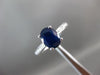 ESTATE 1.85CT DIAMOND & AAA SAPPHIRE 14KT WHITE GOLD 3D ENGAGEMENT RING #26276