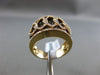 ESTATE WIDE 2.31CT DIAMOND & ORANGE SAPPHIRE 18KT 2 TONE GOLD 3D LOVE KNOT RING