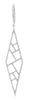 ESTATE .75CT DIAMOND 14K WHITE GOLD GEOMETRIC FILIGREE DANGLING HANGING EARRINGS