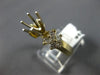ESTATE .90CT DIAMOND 14KT YELLOW GOLD PRINCESS SEMI MOUNT ENGAGEMENT RING #16536