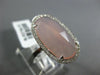 ESTATE LARGE .14CT DIAMOND & AAA EXTRA FACET PINK QUARTZ 14K WHITE GOLD FUN RING