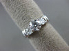 ESTATE 1.23CT DIAMOND 14KT WHITE GOLD 3D CLASSIC 3 STONE 6 PRONG ENGAGEMENT RING