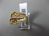 ESTATE WIDE .38CT DIAMOND 14KT WHITE & YELLOW GOLD 3D HANDCRAFTED LEAF RING