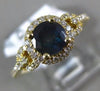 ESTATE 1.22CT DIAMOND & AAA ALEXANDRITE 14K YELLOW GOLD FILIGREE ENGAGEMENT RING