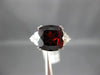 ESTATE LARGE 5.05CT DIAMOND & AAA GARNET 14KT WHITE GOLD SQUARE ENGAGEMENT RING