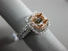 ESTATE 1.13CT DIAMOND 14KT WHITE & ROSE GOLD 3D HALO SEMI MOUNT ENGAGEMENT RING