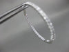 ESTATE LARGE 1.13CT DIAMOND 18KT WHITE GOLD 3D INSIDE OUT ROUND HANGING EARRINGS