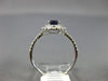ESTATE 1.50CT DIAMOND & AAA SAPPHIRE 14KT WHITE GOLD DOUBLE HALO ENGAGEMENT RING
