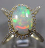 2.49CT DIAMOND & AAA AUSTRALIAN OPAL 14KT YELLOW GOLD FILIGREE CRISS CROSS RING