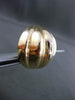 ESTATE LARGE 14KT YELLOW GOLD 3D CIRCULAR PUMPKIN RIDGED CLIP ON EARRINGS