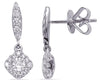 .66CT DIAMOND 14KT WHITE GOLD INVISIBLE SIDEWAYS SQUARE CLASSIC HANGING EARRINGS