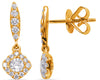 .66CT DIAMOND 14K YELLOW GOLD CLASSIC INVISIBLE SIDEWAYS SQUARE HANGING EARRINGS