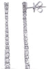 1.06CT DIAMOND 14KT WHITE GOLD 3D CLASSIC FLEXIBLE BAR JOURNEY HANGING EARRINGS