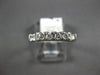 ESTATE .45CT ROUND & BAGUETTE DIAMOND 14KT WHITE GOLD 3D ANNIVERSARY RING #4721