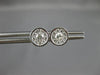 ESTATE .33CT DIAMOND 14KT WHITE GOLD ROUND CLUSTER SOLITAIRE BEZEL STUD EARRINGS