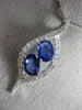 LARGE 1.6CT DIAMOND & AAA SAPPHIRE 14K WHITE GOLD LEAF INFINITY FLOATING PENDANT