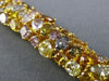 ESTATE GIA 28.14CT FANCY INTENSE MULTI COLOR DIAMOND 18K GOLD 3D TENNIS BRACELET