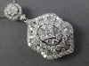 ESTATE LARGE 2.30CT DIAMOND 18KT WHITE GOLD 3D FILIGREE MULTI SHAPE DROP PENDANT